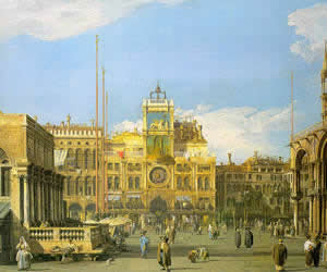 Antonio Canale (Canaletto), Piazza San Marco- Looking North, 1729, Nelson-Atkins Museum of Art, Kansas City